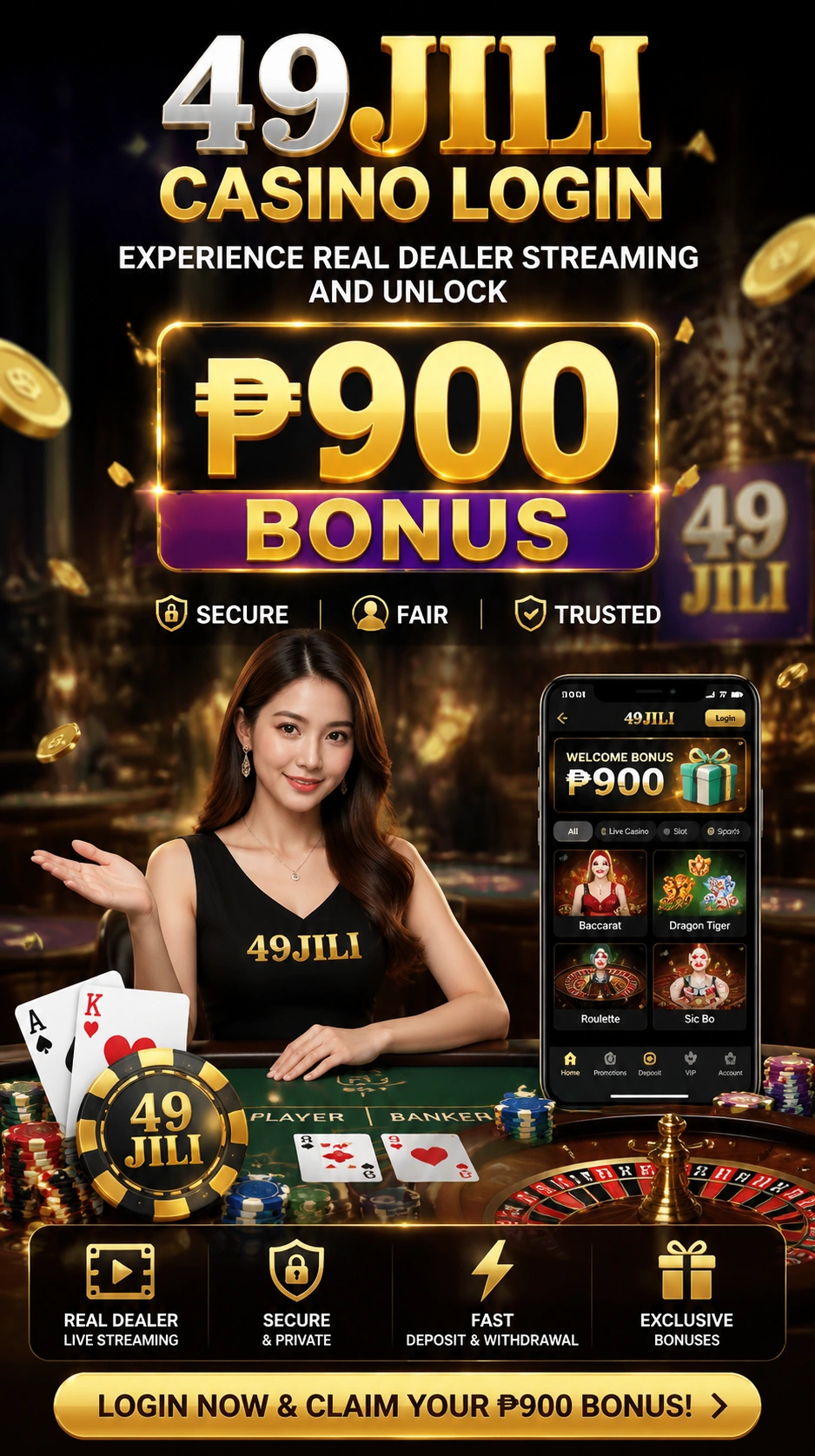 49JILI live casino mobile preview
