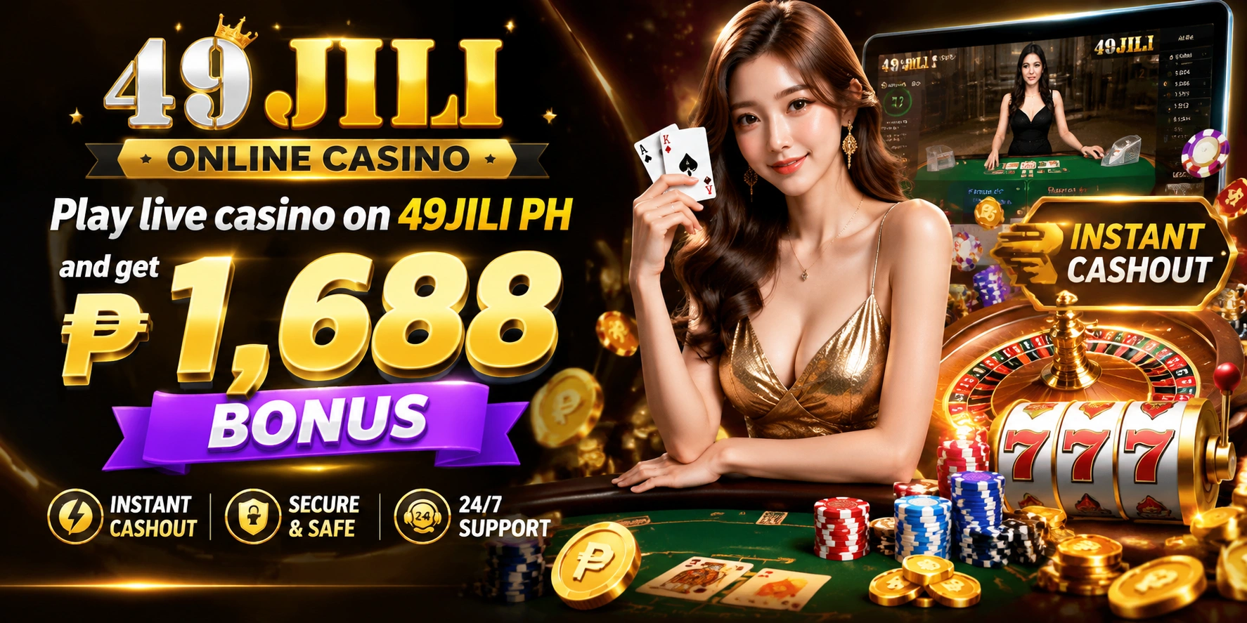 49JILI live casino blackjack and table interface preview
