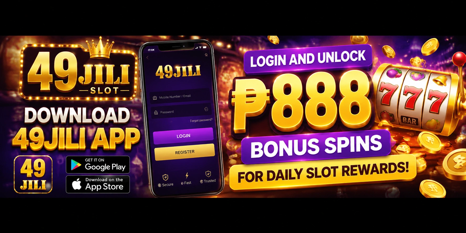 Mobile slot guide visual with slot lobby style layout
