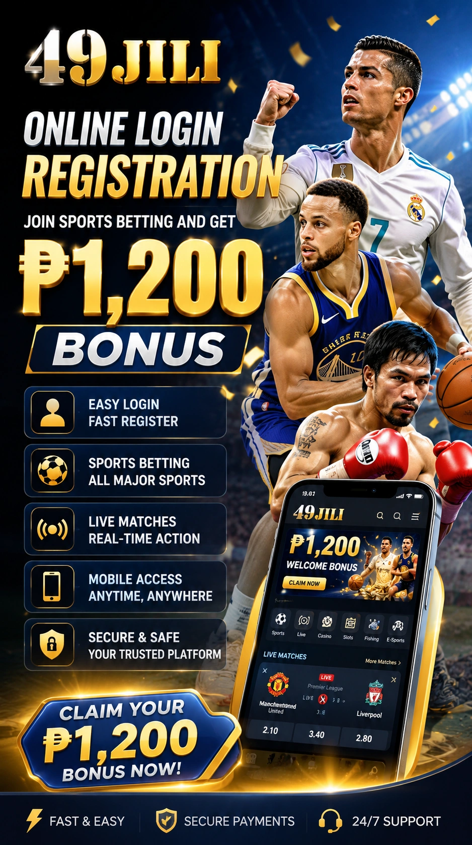 Mobile sports betting on a smartphone screen